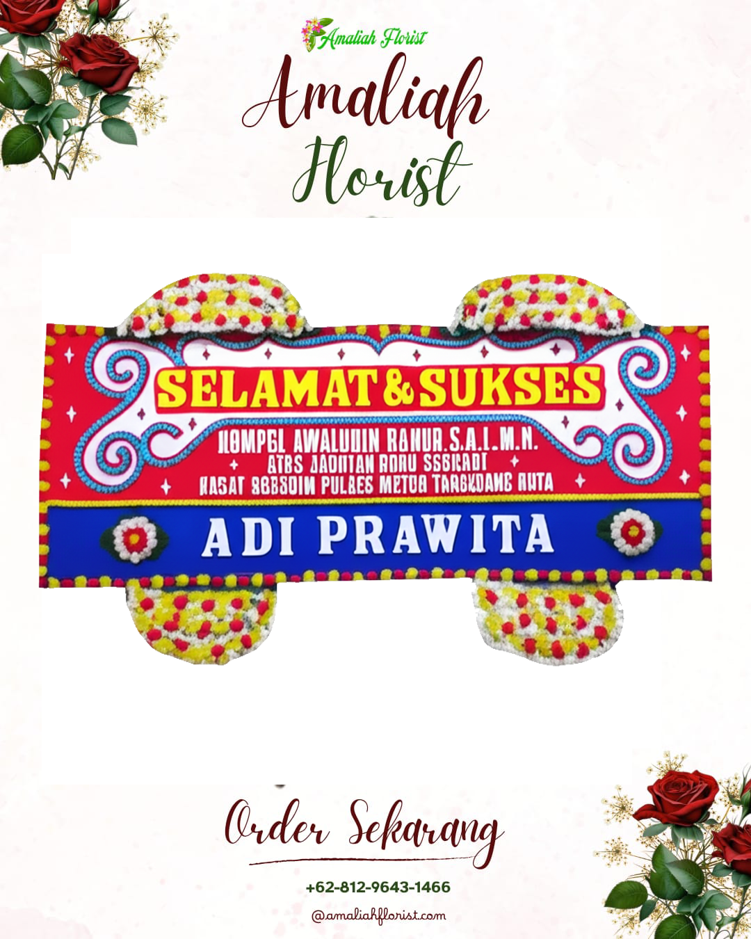 Papan Bunga Ucapan Selamat Ganeas